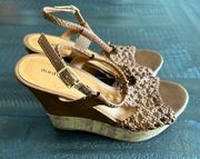 Madden Girl Cooper Tan Paris Wedges Size 9