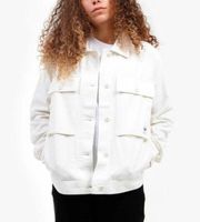 Vans Women's Clark Jacket White Woven Size XL