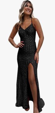 Black Sequin Prom Dress Brand new