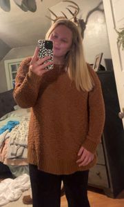 Burnt Orange Sherpa Sweater