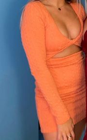 Orange Sweater Dress