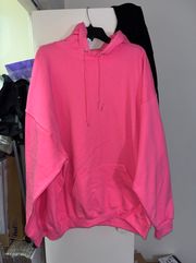 Safety Pink NuBlend Fleece Pullover Hood Size 3X