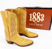 Lucchese 1883 N4502 Butterscotch Leather Snip Toe Cowgirl Western Boot size 10