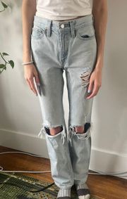 ripped bootcut  jeans