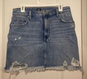 EUC Women’s  Distressed Denim Mini Skirt Size 31