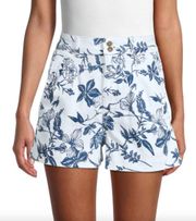 DL1961 Navy Floral on Light Blue Dayna Shorts