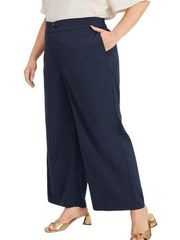 Bloomchic Indigo Blue Wide Leg High Rise Pants Size 14/16