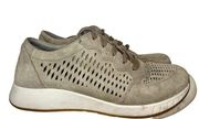 Dansko Charlie Taupe Shoes Perforated Suede Leather Sneaker Womens US Size 8-8.5