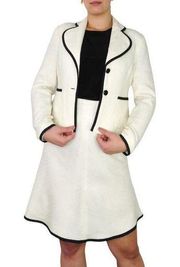 Chadwick's 80s Vintage Skirt Suit White Blazer and Skirt Twee Retro Glam Small