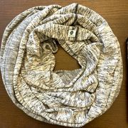 Move by Apana Grey Gray Heather Extra Soft Long Circle Infinity Athleisure Scarf