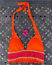 DKNY Donna Karen New York Orange Bikini Swim Top. Size XS. EUC!