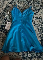 Royal Blue Silky Dress