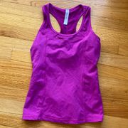 Kyodan Magenta Racerback Workout Running Athletic Athleisure Tank Top Lace S