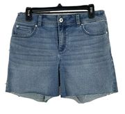 INC International Concepts SZ 6 Shorts Mid-Rise Raw Frayed Hem Stretch