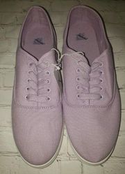 Nwt Wild Fable Emilee Canvas Lace-Up Sneakers Women's Shoes - Lavender - Size 9