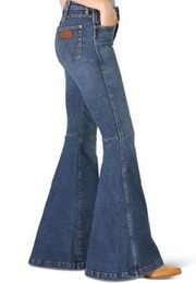 Wrangler Retro High Rise Trumpet Flare Jeans Bell Bottom Size 29 X 34 Hemp