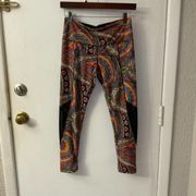 ABS Allen Schwartz Paisley Print Leggings size S