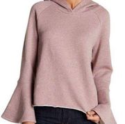 Pink Hooded Oversize Sleeve Sweatshirt