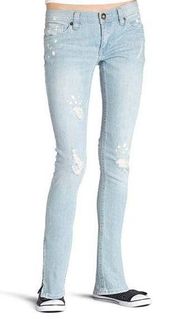 𝅺ROXY zip it super skinny distressed jeans