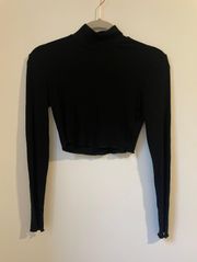 Long Sleeve Turtleneck Crop Top