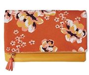 New Womens Rachel Pally Zahara Organic Floral Vegan Clutch Purse Handbag