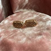 Ellie Rose Gold Stud Earrings in Rose Gold Drusy Kendra Scott
