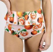 Kortni jeane orange print swim bottoms