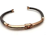 STELLA & DOT Resilience Cuff bracelet rose gold pave Bangle Vintage