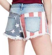 American Flag Denim Shorts