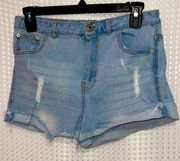 Love Tree Women Blue Denim Shorts Medium