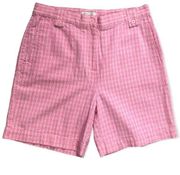 Christopher & Banks Wrinkle Free Linen Blend Plaid Shorts