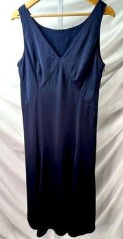 ELLIE Tahari Bias Cut Midi Stargazer Satin TankTop Dress, sz L (A-3)