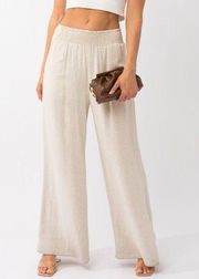 NEW -TAKE ME TO THE BEACH PANTS- OATMEAL