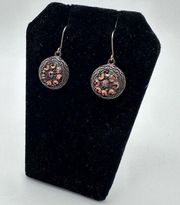 Chico’s bronzed antiqued & rhinestone dangle drop earrings  dainty simple