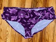 🌊 Jaclyn Smith Purple Floral Bikini Bottom