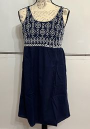 Embroidered Empire Dress