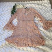 NWT. Lace boho bell sleeve dress