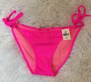 New! VS PINK ruched side tie bikini bottoms