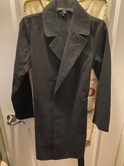 Black Tie Waist Pea Coat