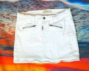 Lucky brand women's mini white denim skirt 2/26