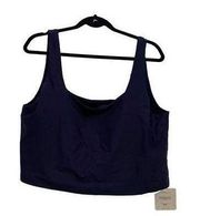 Fabletics Lydia Built-In Bra Tank Navy NEW 1X