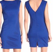 Plenty Dresses by Tracy Reese Jilian Scuba Lazer-Cut Dress Sz 14 Cobalt Blue NWT