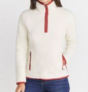 Marine Layer Lady Sherpa Corbet Pullover Cream