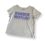 The Office Dunder Mifflin Paper Company Gray Burnout Style Short Sleeve T-Shirt