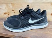 Nike Free 4.0 Women's Size 7.5 Running Shoes Black White Breathable Mesh