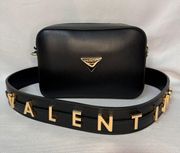 Valentino By  Babete Tassel Black Leather Shoulder Bag NWT