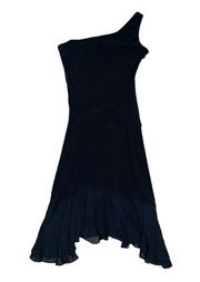 black one shoulder dress