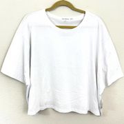 Good American Women's Heritage Crop T Shirt 100% Cotton White Size 5XL