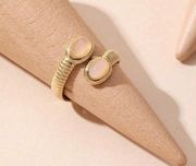 Gold Stone Decor Wrap Ring - adjustable size