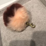 Faux-Fur Color Block Pom-Pom